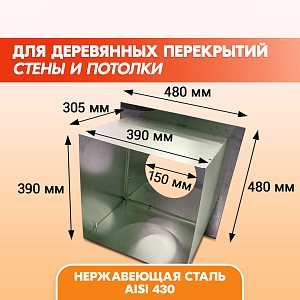 Проход перекрытия универсальный ППУ - Р 500х500 D130-150 